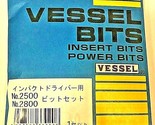 VESSEL Impact Screwdriver Bits Heavy Duty 4 Pcs JIS Set No.2500 Japan Im... - $12.24