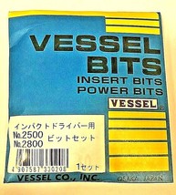 VESSEL Impact Screwdriver Bits Heavy Duty 4 Pcs JIS Set No.2500 Japan Import - $12.24