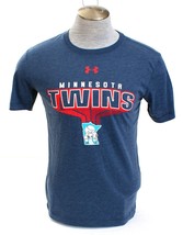 Under Armour Blue UA MLB Minnesota Twins Short Sleeve Tee T-shirt Men&#39;s NWT - £35.34 GBP