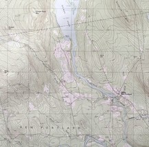 Map New Portland Maine 1989 Topographic Geo Survey 1:24000 27 x 22&quot; TOPO9 - £35.38 GBP