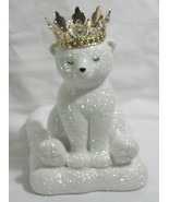 Bath &amp; Body Works Foaming SOAP holder Ceramic Gold Crown GLITTER POLAR B... - $57.99