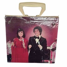 Vintage 1977 Donny and Marie 45 Record Carrying Case Box with Handle Red - $24.16
