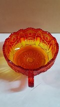 Vintage 1960s LE Smith Amberina Glass Nappy Bowl with Loop Handle, Saw T... - $20.00