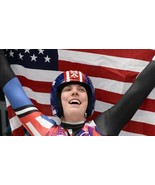 ERIN HAMLIN 8X10 PHOTO LUGE OLYMPICS USA PICTURE CLOSE UP WITH FLAG WHIT... - £3.88 GBP