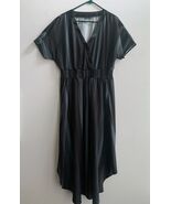 Bloomchic 14-16 Pullover Dark Teal Striped Dolman Sleeve Midi Faux Wrap ... - $27.71