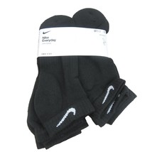 Nike Everyday Cushion Low Socks Black 6 Pack Mens Size 8-12 NEW SX7672-010 - $26.98