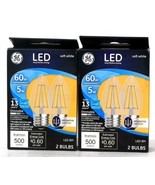 2 Boxes GE LED 5w Soft White 500 Lumens Decorative Clear Finish 2 Ct BM ... - $32.91 CAD
