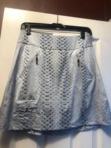 NWT Ladies Jamie Sadock Mercury Gray Habu Snake 17" Golf Knit Skort - Size 6 image 2