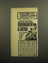 1960 British Military Tournament &amp; Tattoo Ad - Seats now at Box Office - £11.84 GBP