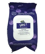 Yes To super blue berries &amp; Lemon Peel SKIN RECHARGING Facial Wipes 30-c... - $27.15 CAD