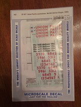 Vintage Microscale Decals No 87-977 Union Pacific UP Locomotives 1996+ HO - £9.53 GBP