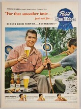1950 Print Ad Pabst Blue Ribbon Beer Archery World&#39;s Champion Larry Hughes - £17.02 GBP
