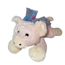 Chosun International pink pig beanbag plush Blue Ribbon Bow Stuffed Anim... - £7.95 GBP