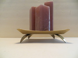 Avon Set of 3 Rectangular Candles and Candle Holder Tray - £9.16 GBP