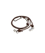 Horse Reins knotted Barrel Brown Nylon Rope 8ft Long HRK002 - $23.09 CAD
