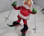 Vintage Annalee Mobilitee Skiing Santa Claus 1971 Skis Poles Christmas d... - $18.00