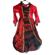 Victorian Style Hoop Skirt Dress Girls Small 4-6 Halloween Costume Red B... - $27.72