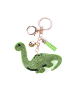 Crystal Brachiosaurus Dinosaur Tassel Keyring Keychain Bag Charm Green - $18.82 CAD