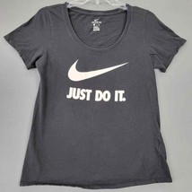 Nike Womens Shirt Size S Athletic Classic Black Logo Scoop Neck Short Sleeve Tee - £6.15 GBP