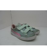 PUMA Kid&#39;s Smash V2 Glitz Glam V Sneaker Aqua/Pink Size 1C - £11.41 GBP