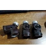 Lot of  LEVITON BROWN KEYLESS TWO OUTLET SOCKET LAMPHOLDER ADAPTER  BAKE... - $19.59