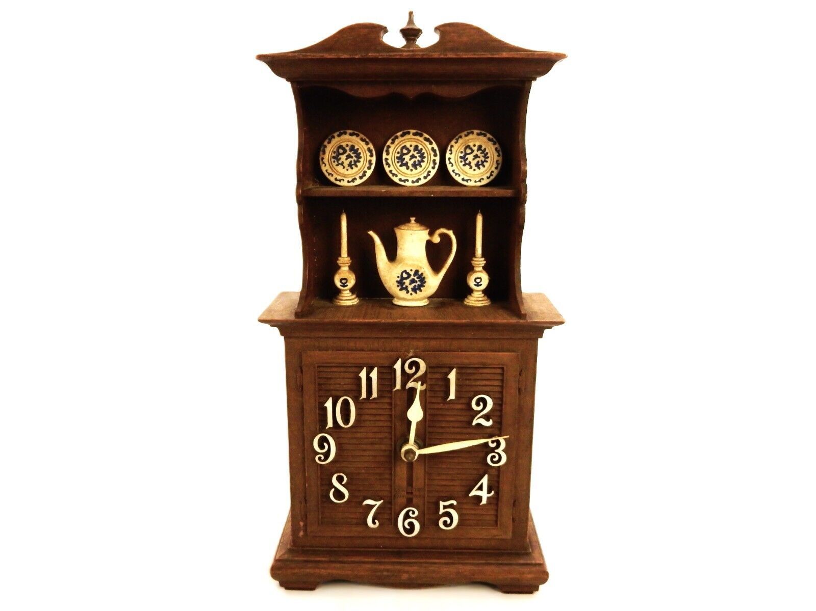 Spartus China Cabinet Electric Wall Clock, Chocolate Brown Bakelite, CLK-12 - $29.35