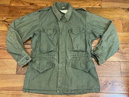 WWII US Army M-1943 MILITARY Field Coat Size 36R Green Jacket ~ Vintage! - $174.14