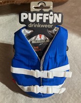 Puffin Drinkwear The Buoy Life Jacket 12 oz Koozie Cooler Blue. New. - $7.91