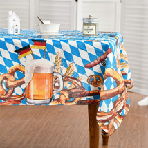 Oktoberfest Tablecloth 60X84 Inch, German Beer Festival Bavarian Flag Check - £17.98 GBP