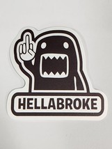 Monster with Middle Finger in Air Hellabroke Black and White Adult Sticker Decal - £1.79 GBP