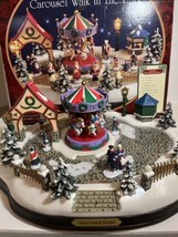 Happy Winter Holiday Walk in Park Carousel Magnetic Plays 21 Christmas Song READ - £22.13 GBP