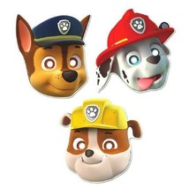 Paw Patrol 8 Paper Face Masks Birthday Party Rubble Chase Marshall - $5.34