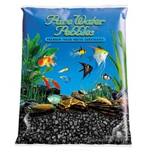 Pure Water Pebbles Aquarium Gravel - Jet Black 5 lbs (3.1-6.3 mm Grain) - £46.05 GBP
