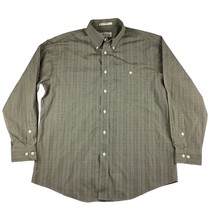 Vintage Orvis Shirt Men’s Large Brown Plaid Button Down Long Sleeve - £19.76 GBP