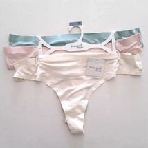 Tranquil &amp; True Womens Size 3X Thongs Brushed Microfiber Lace Back 3 Pack - $14.01