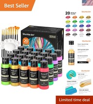 20 Color Metallic Acrylic Paint Set - Non-Toxic, Perfect for Artists &amp; B... - $39.00