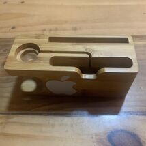 Charging Base Wood Station Office Desk Organizer Dock Charge - $8.91