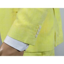 Men Premium 100% Linen Cocktail Suit by INSERCH Breathable and cool SU880 Yellow image 2