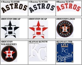 MLB Detroit Tigers Houston Astros Kansas City Royals Badge Embroidered P... - £7.85 GBP