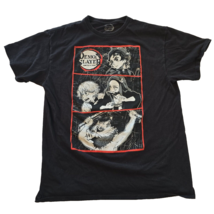Demon Slayer Shirt Adult SZ Large Black KIMETSU NO YAIBA Short Sleeve Cr... - $11.56