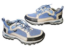 L.L. Bean Womens Goretex Hiking Shoes  Vertigrip Blue Gray And Black Siz... - $34.30