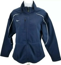 Nike Commander Softshell Jacket Womens M Blue Full Zip Fleece Lined 3372... - £15.56 GBP