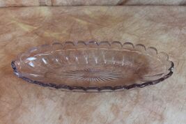 Vintage Heisey Narrow Flute Celery Dish Light Purple Hue 12&quot; DH3018 - $35.14 CAD