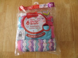 Hanes 6 Pack Girls Tagless Low-Rise Briefs, Size 10 - $4.25