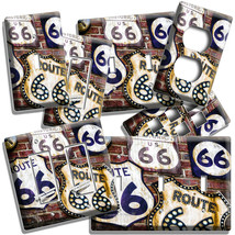 Historic Route 66 Rustic Road Signs Light Switch Outlet Wall Plates Garage Decor - £14.15 GBP+