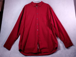 Territory Ahead Shirt Men Tall XL Red Cotton Long Sleeve Logo Collar Button Down - £20.94 GBP