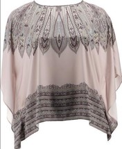 The Muses Closet Paisley Printed Scarf Top (Neutral, M/L) A385500 - £14.01 GBP