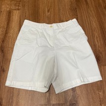 Ralph Lauren LRL Womens White Vintage Chino Shorts Size 6 Cotton 6.5&quot; In... - £26.44 GBP