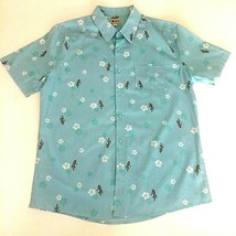 Hagar Hawaiian Aloha Men&#39;s Large Shirt Hula Girls Hibiscus Button Down Camp - £14.37 GBP