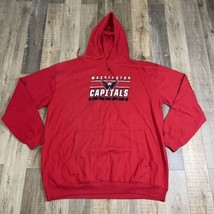 Vintage Washington Capitals Hockey Sweater Adult 3XLT Majestic Hoodie Mens Red - £30.72 GBP